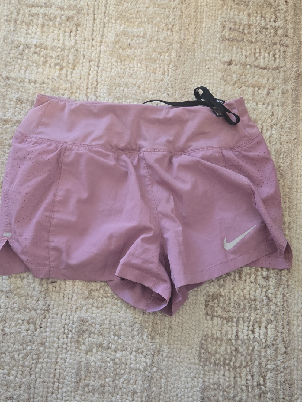 Nike Women’s Light Purple Athletic Shorts with Black Drawstring